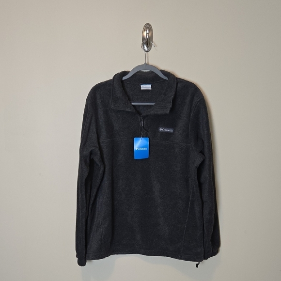NWT Columbia Gray Quarter Zip Fleece Jacket Size Large - Picture 1 of 9